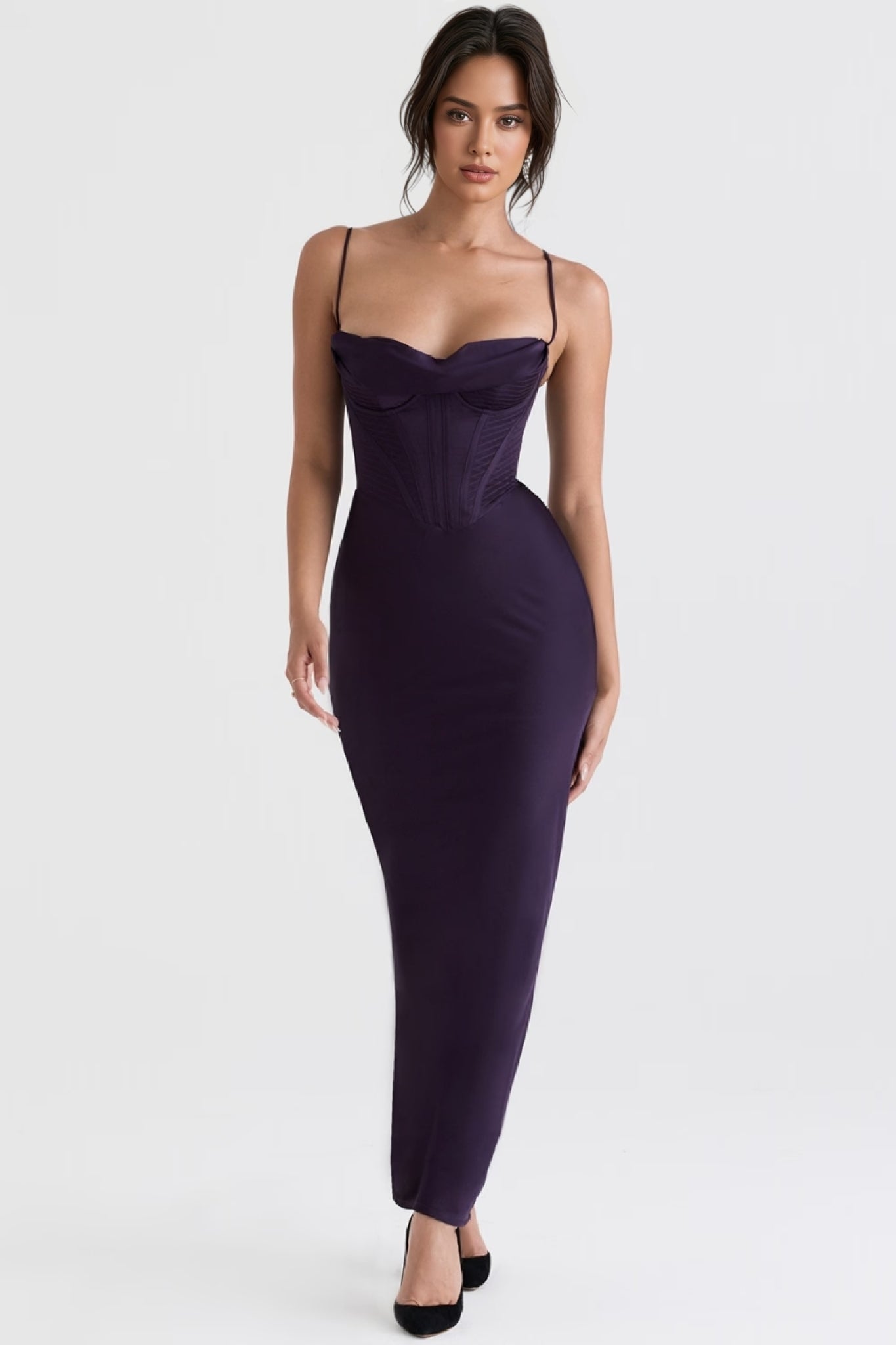 Elily Night Shade Corset Maxi Dress - View 2