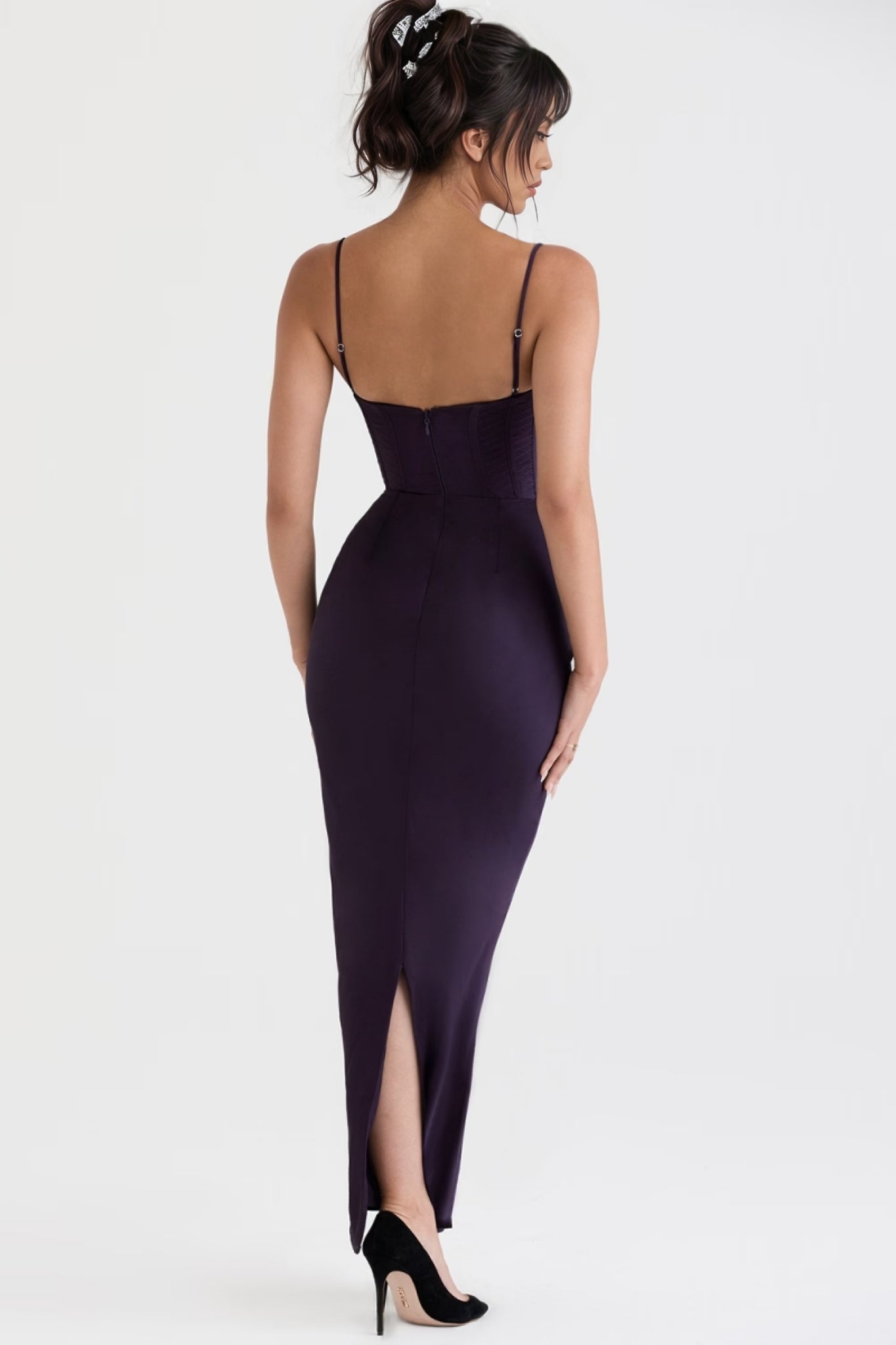 Elily Night Shade Corset Maxi Dress - View 7
