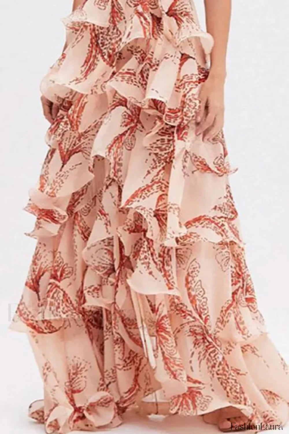 Chic V-Neck Pleated Boho Dress