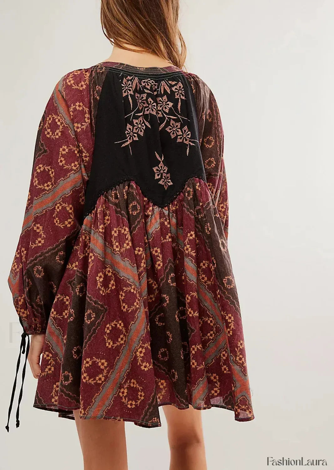 Chiffon Floral Tunic Boho Dress