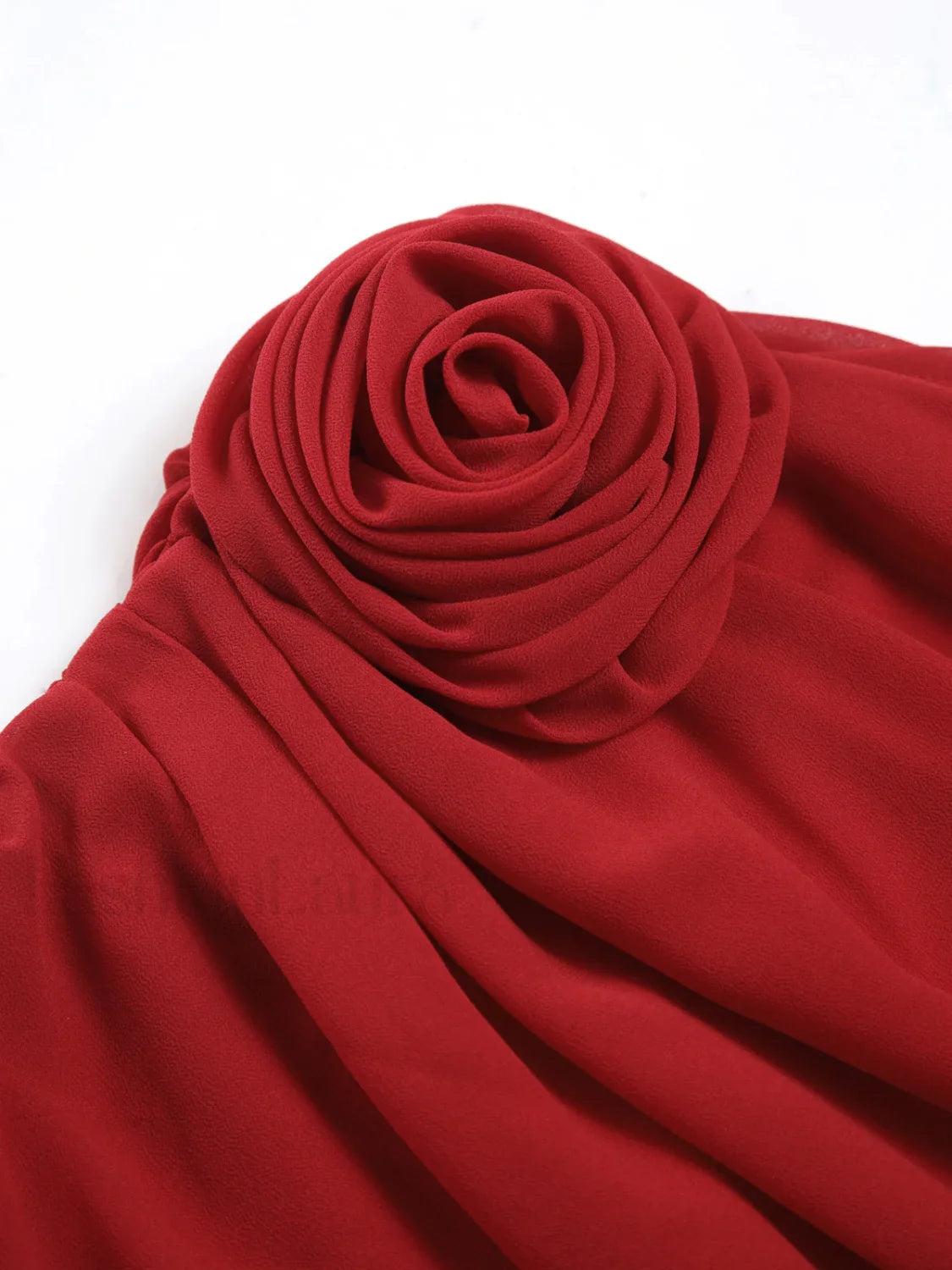 Chiffon Semi-sheer One Shoulder Asymmetrical Blouse