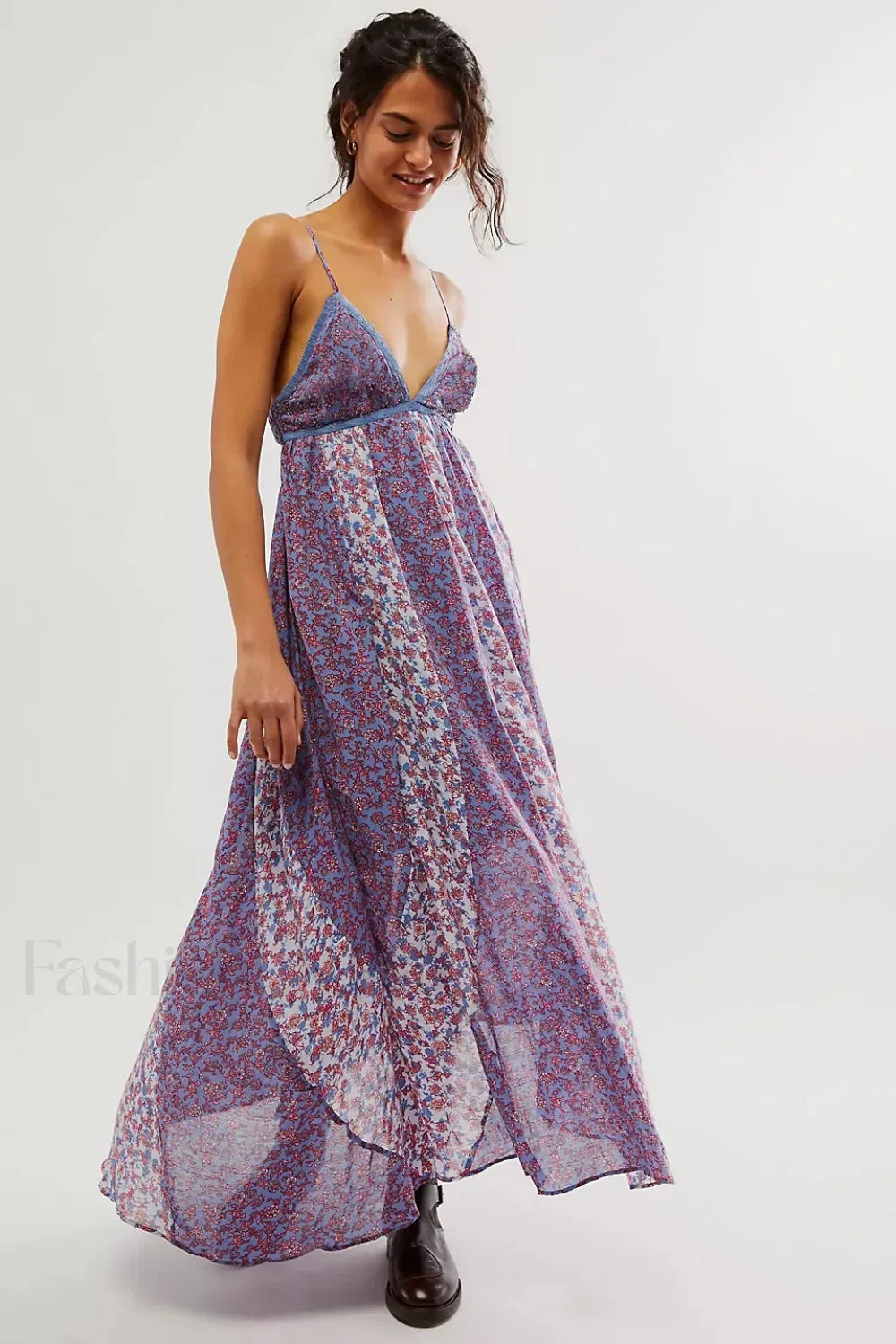 Chiffon Strap Backless Boho Dress