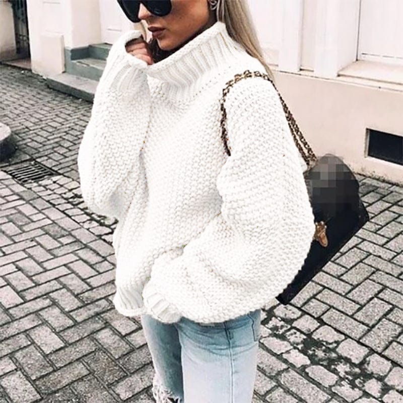 Chunky Knit Turtleneck Oversized Sweater