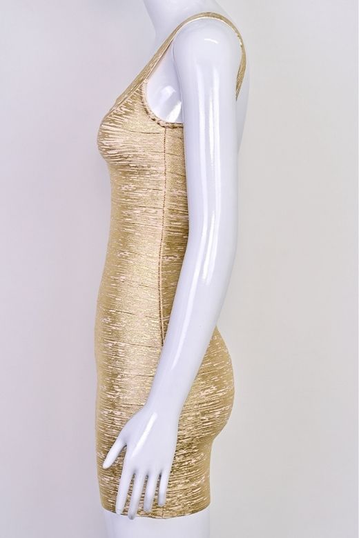 Cindy Bandage Mini Dress - Silver