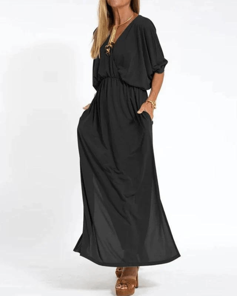 Azucena Elegant Vintage-maxi Dress for Women Romantic Soft Style
