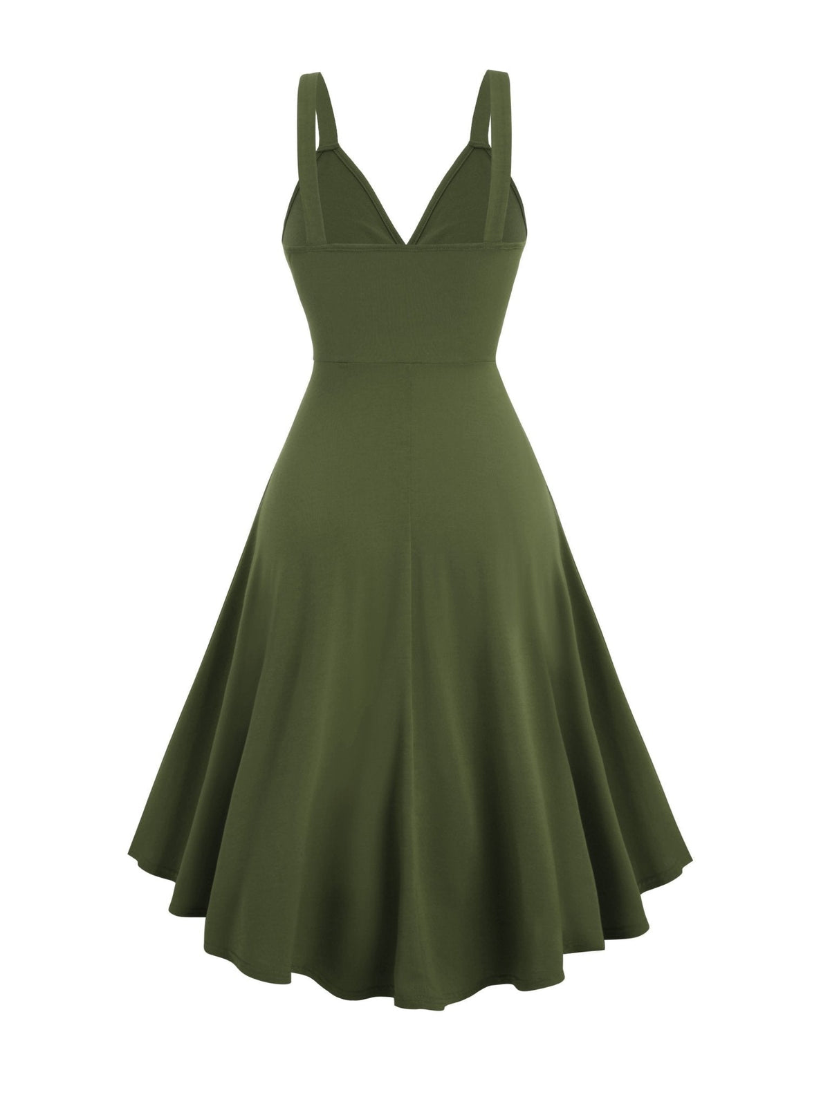 Surplice V-Neck Sleeveless Ring Belt High Low Wrap Midi Dress 7