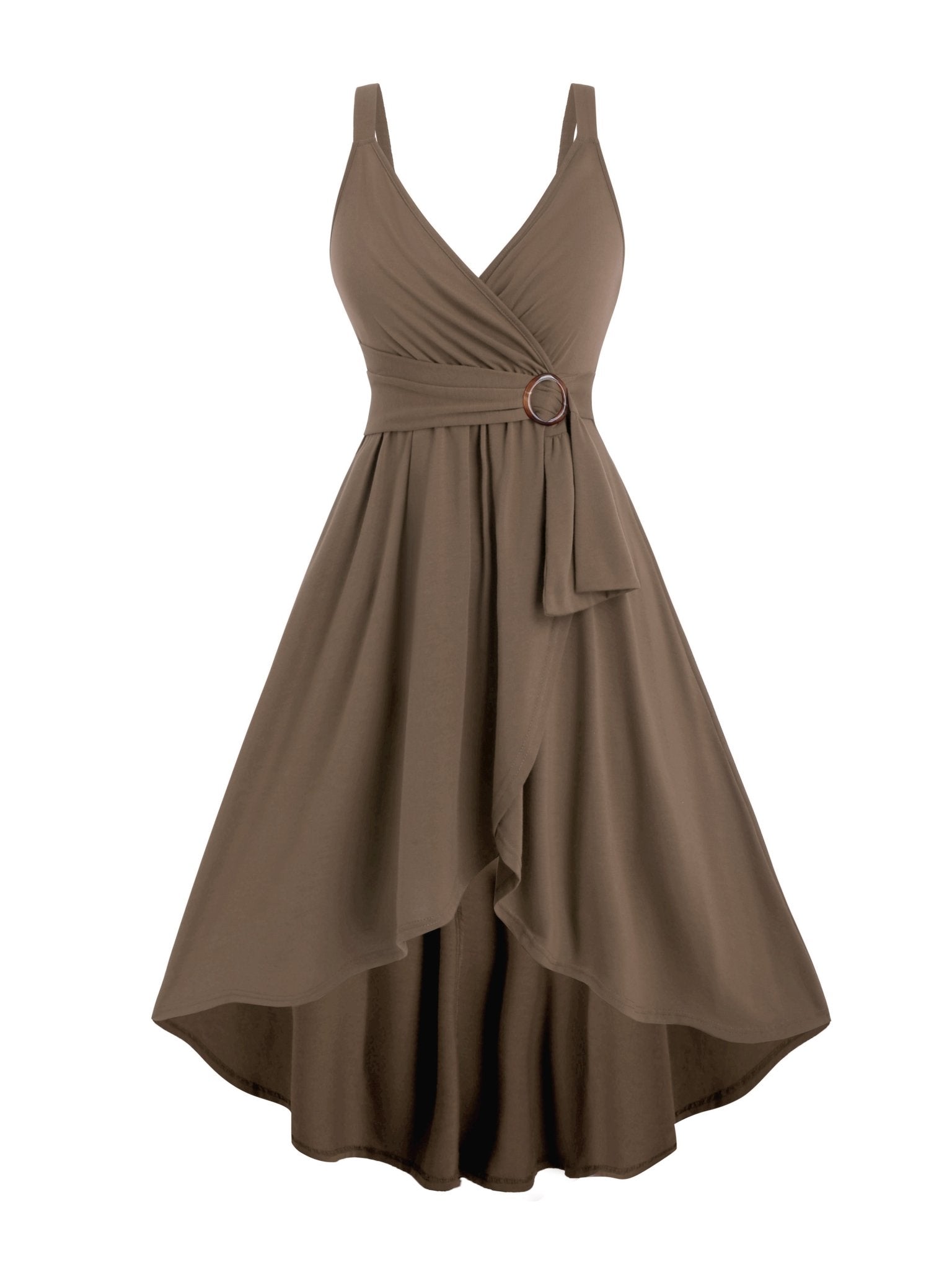 Ambar Chic Backless Wrap Dress for Women Elegant Evening Look