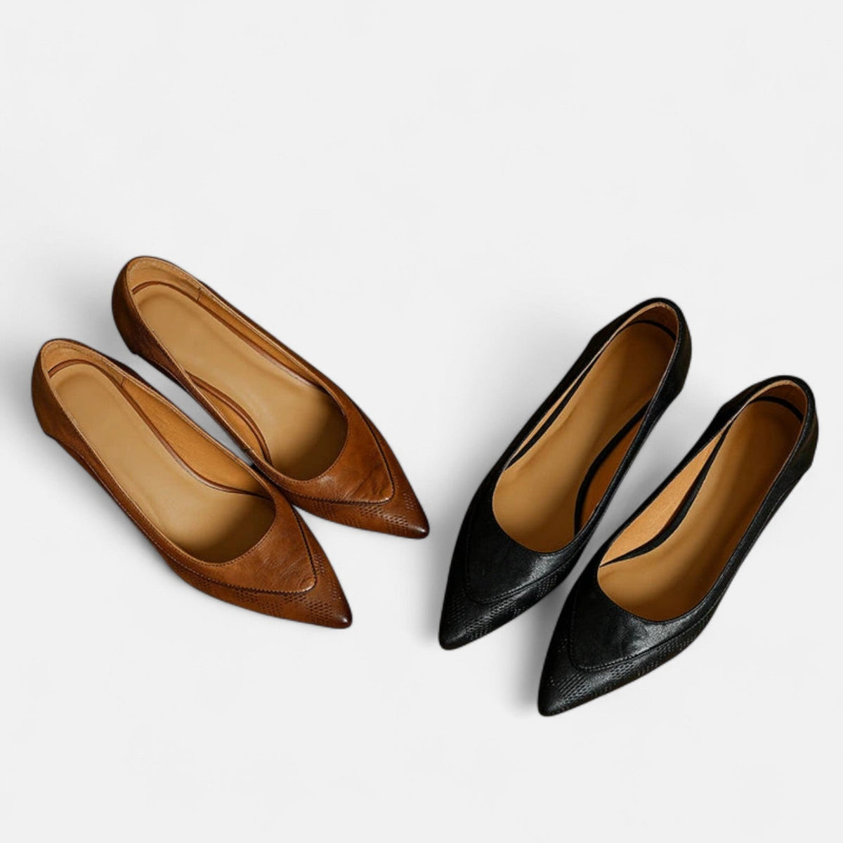 Pointed Toe Snake Embossed Trim Kitten Heel Pumps