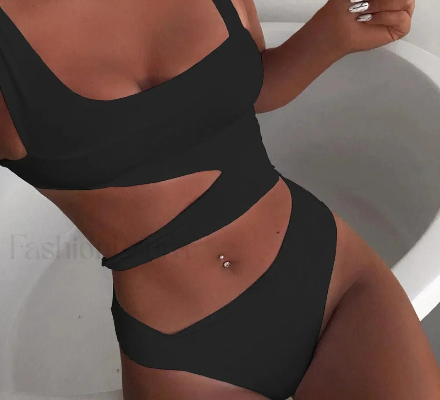 Cloud Print Bandage Push Up One Piece