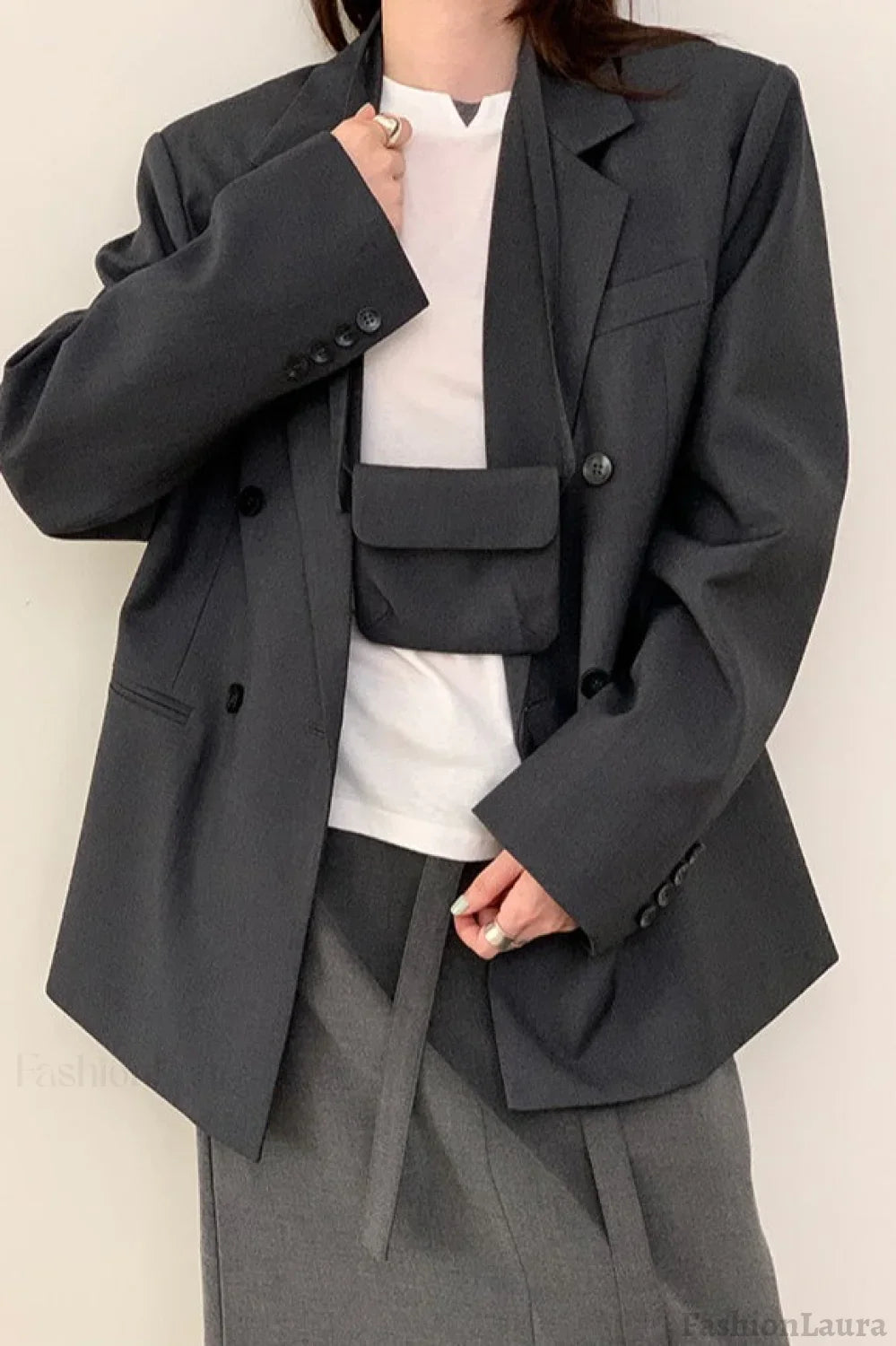 Commuter Style Belted Blazer