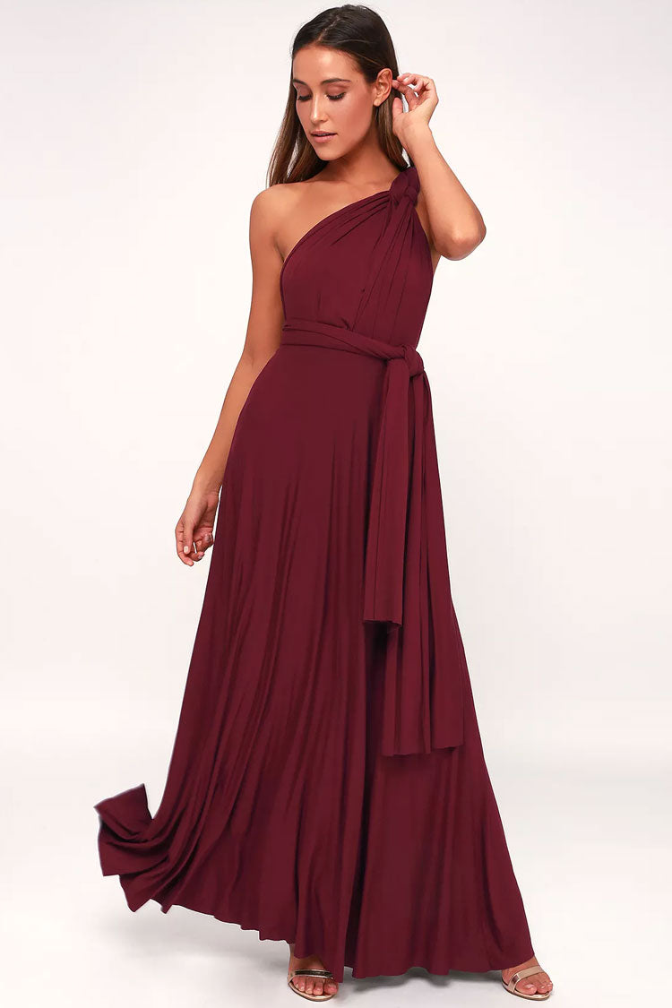 Convertible Infinity Wrap A-Line Maxi Bridesmaid Dress