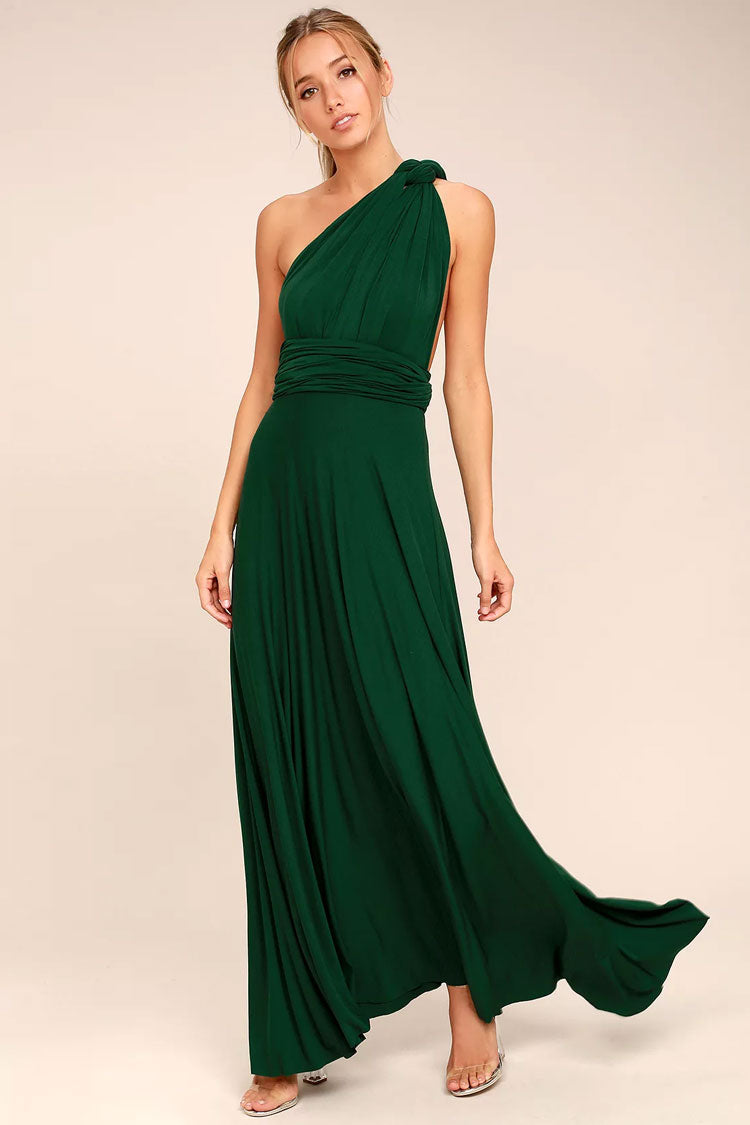 Convertible Infinity Wrap A-Line Maxi Bridesmaid Dress