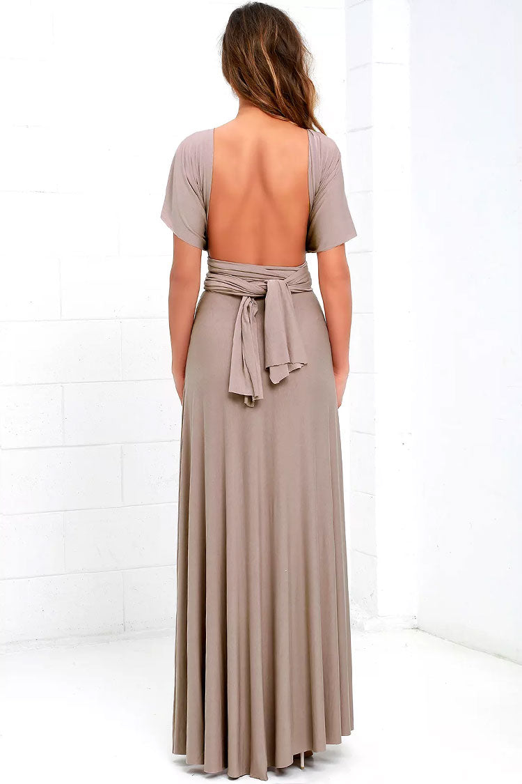 Convertible Infinity Wrap A-Line Maxi Bridesmaid Dress