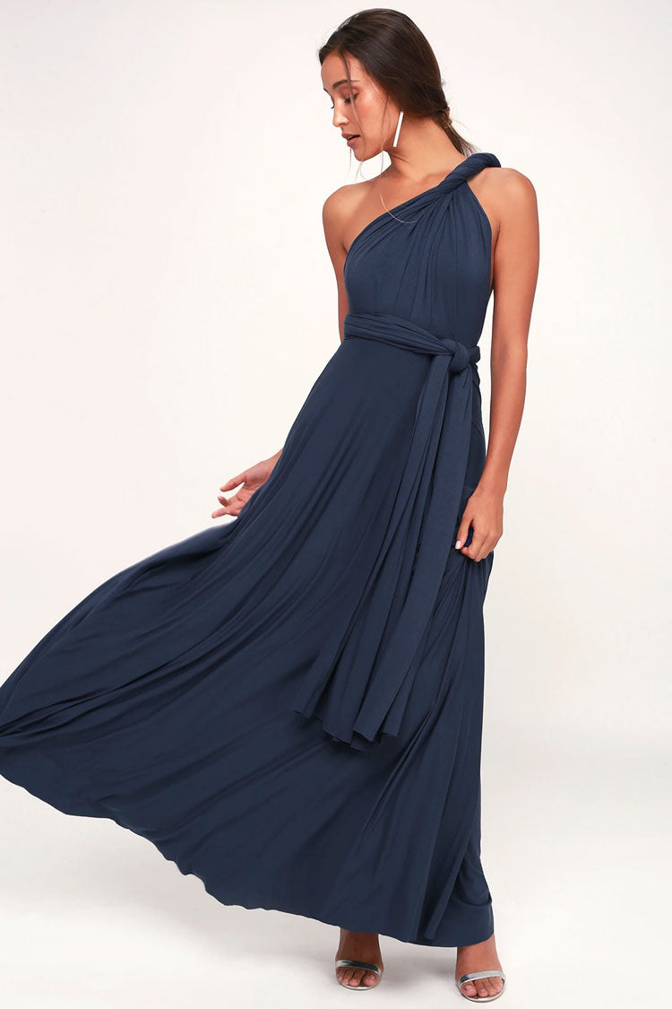 Convertible Infinity Wrap A-Line Maxi Bridesmaid Dress