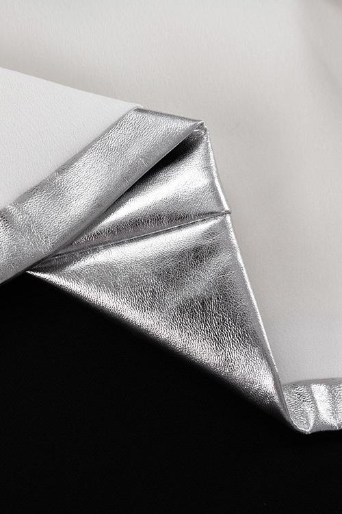 High Neck Sleeveless Metallic Shift Mini Dress 9
