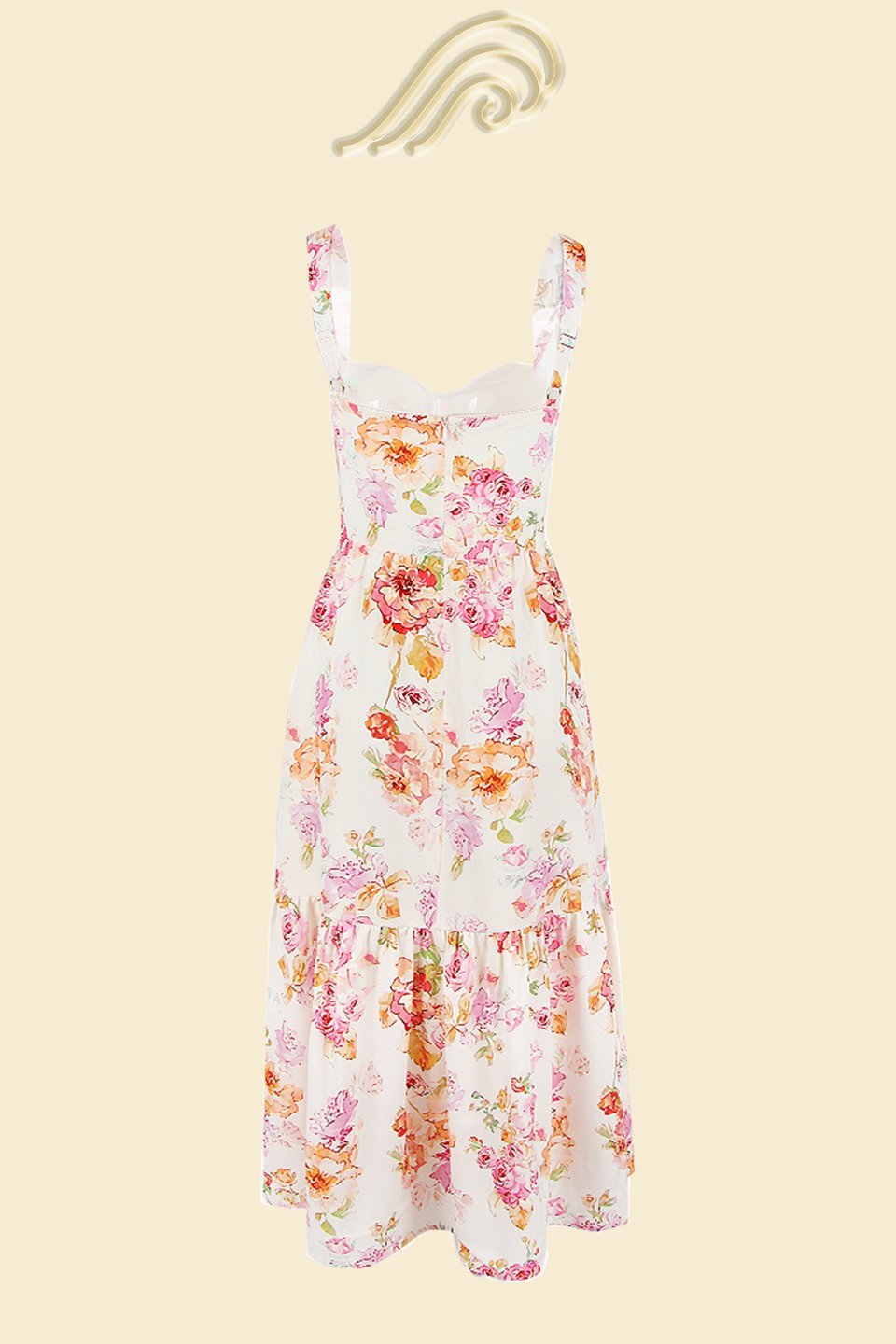 Timeless Yvonne Flared Midi Dress with Print Statement Occasion Edit