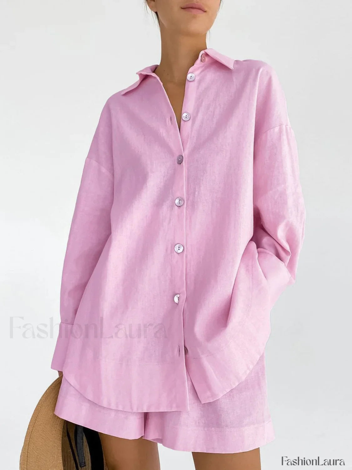 Cotton Beach Two Piece Shorts Set