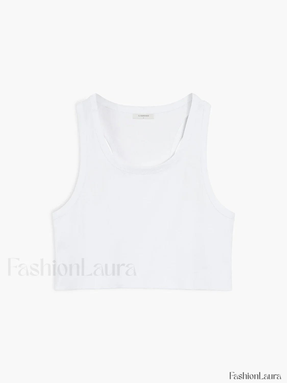 Cotton Blends Graceful Cropped Tank Top