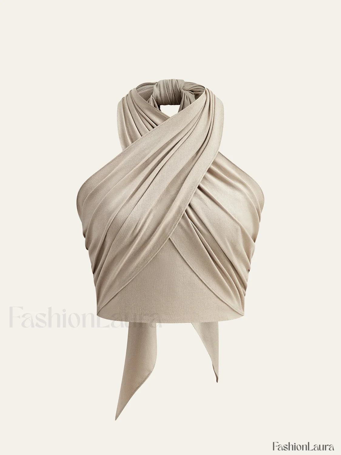 Cotton & Line Crisscross Halter Tank Top