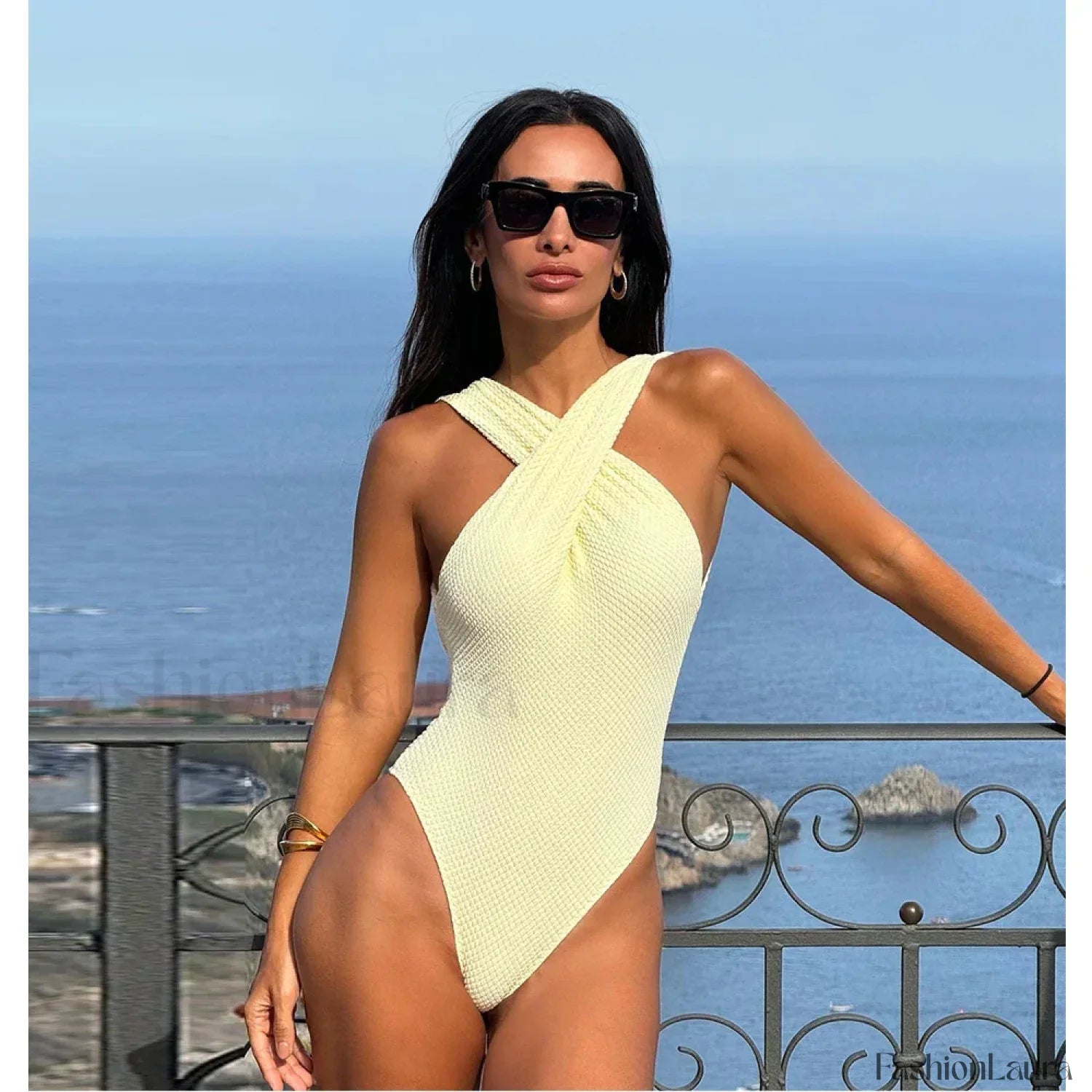 Crisscross Vintage Retro One Piece