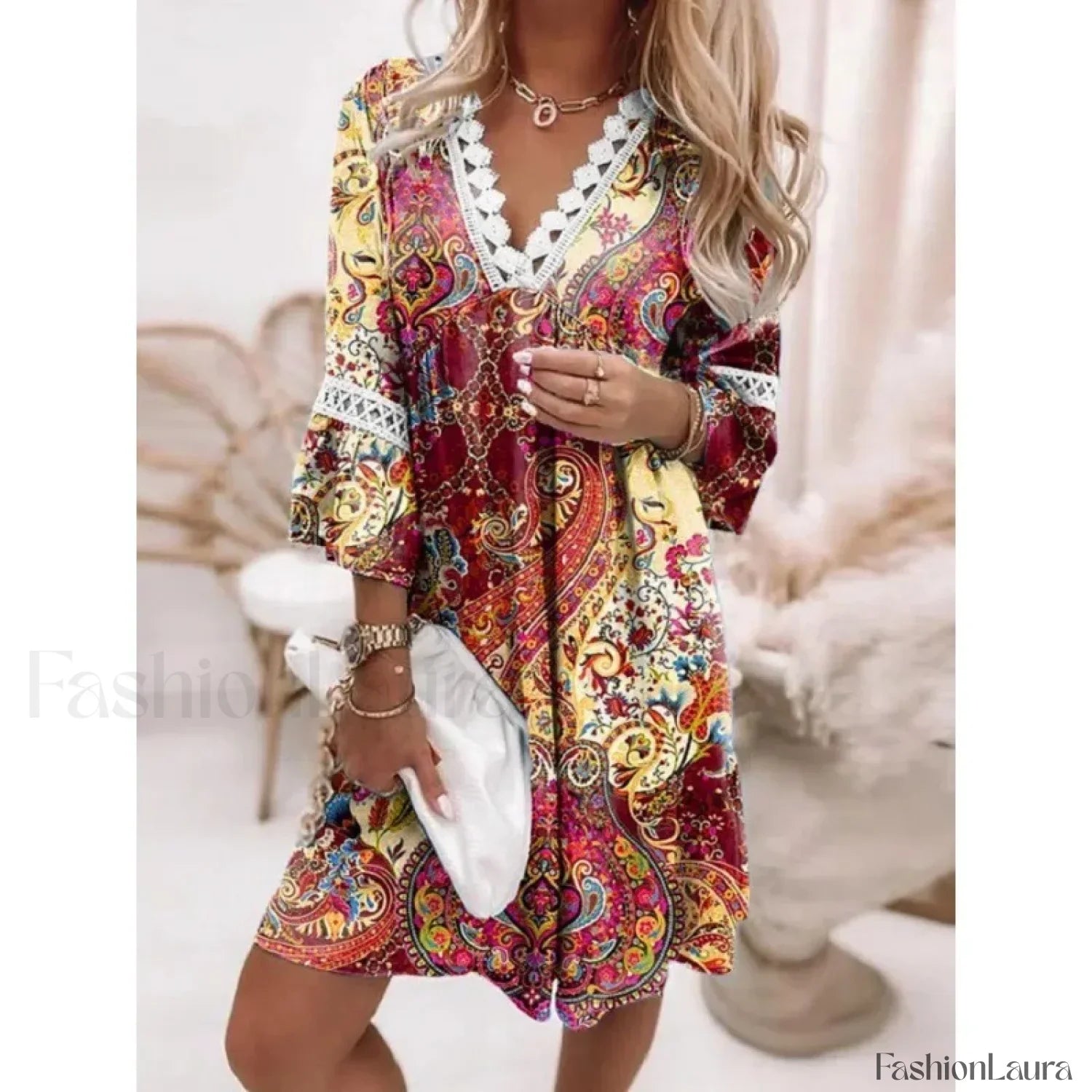 Crochet Party Boho Dress