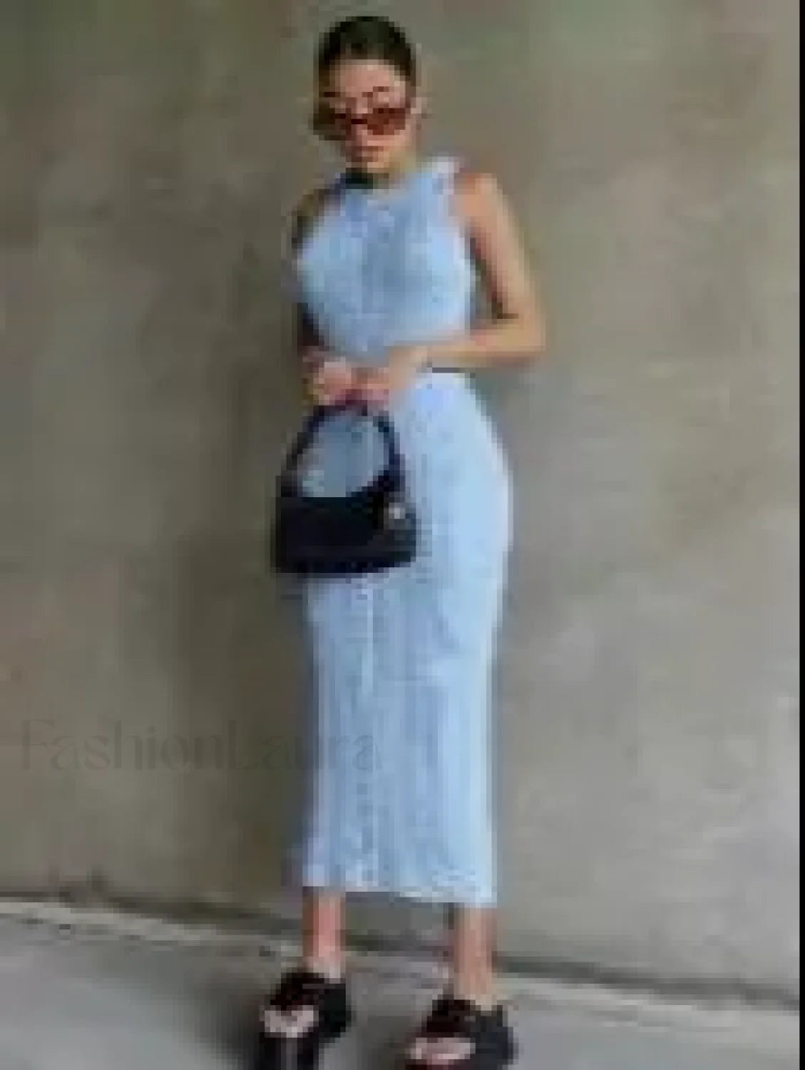 Crochet Sweater Midi Dress