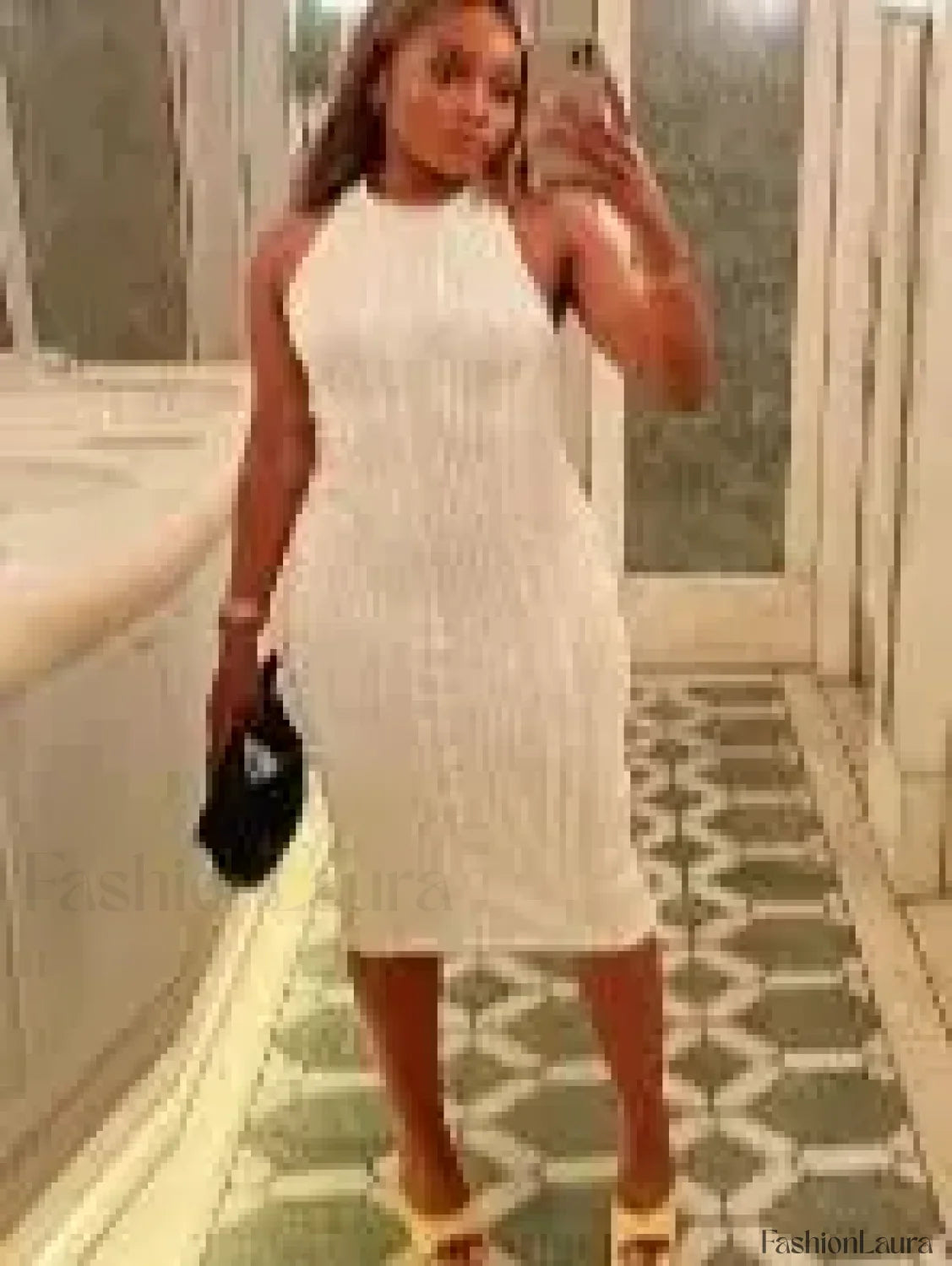 Crochet Sweater Midi Dress