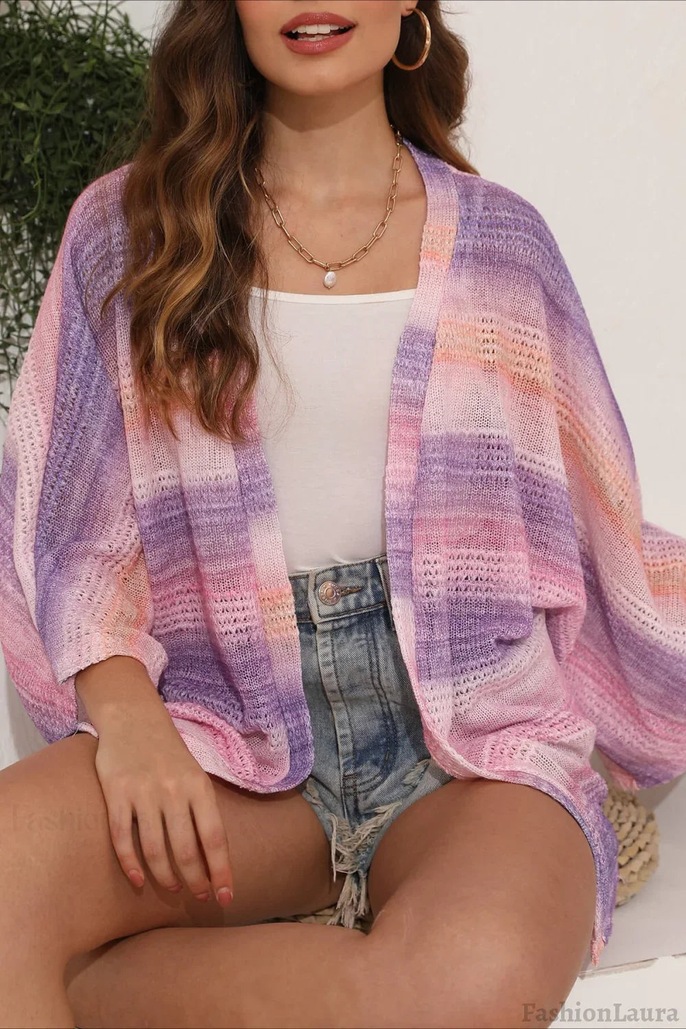 Crochet Tie Dye Relaxed Cardigan