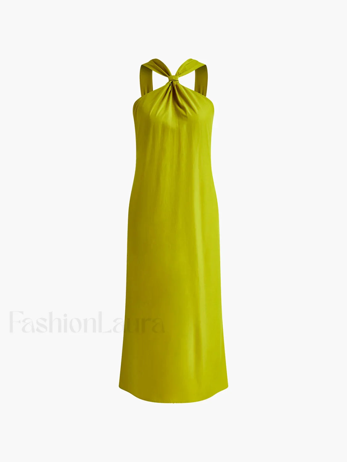 Cross Halter Split Long Dress