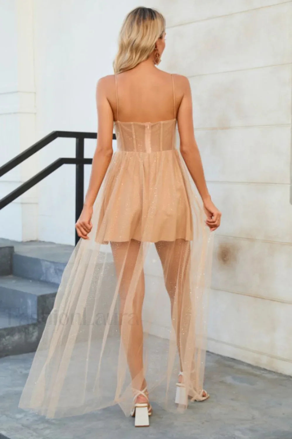 Crystal Embellished Stylish Corset Gown