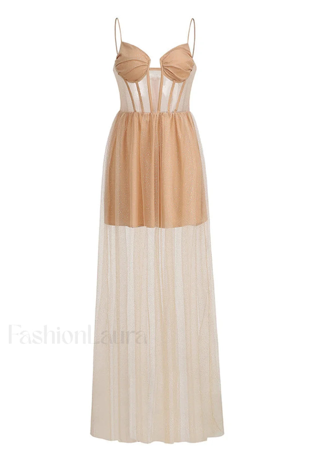 Crystal Embellished Stylish Corset Gown