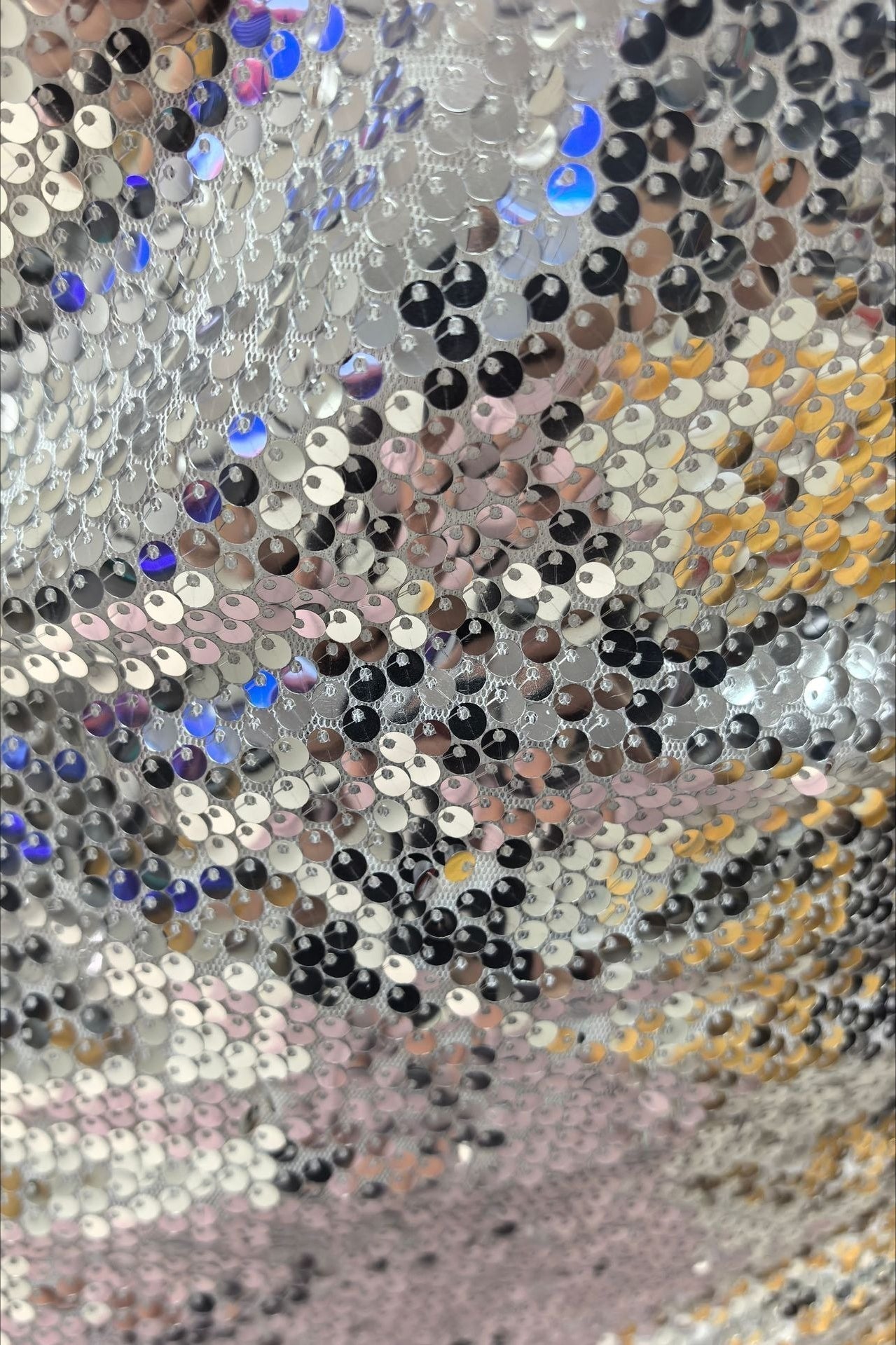 Sequin Spaghetti Strap Bias Cut Mini Dress