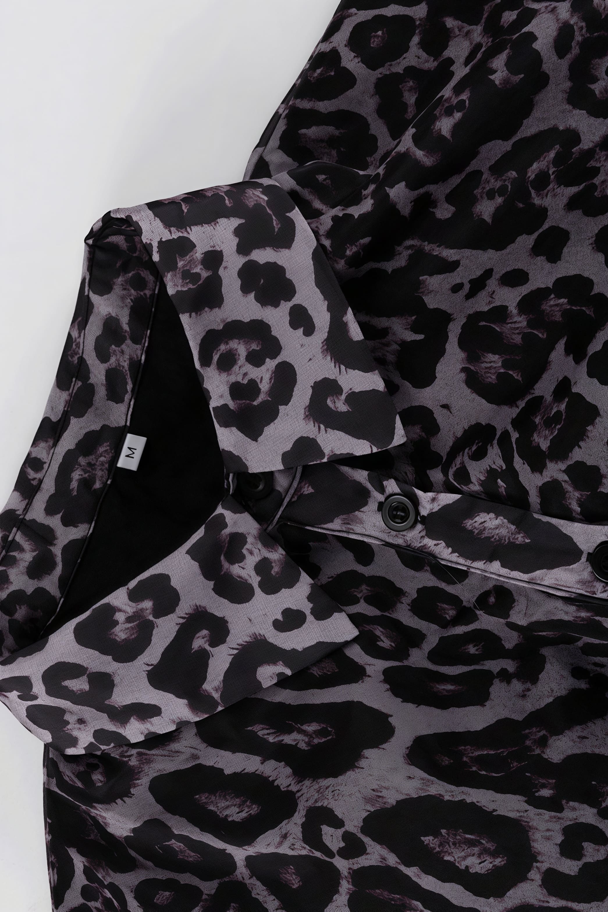 Chiffon Leopard Print Long Sleeve Mini Dress - View 5