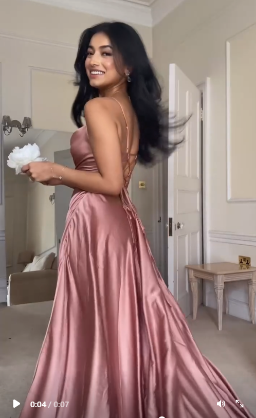 Elegant Stylish A Line Slit Party Evening Dress cc1688