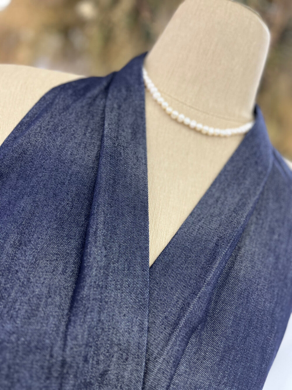 Denim Halter Neck Sleeveless Twist Waist Maxi Dress 15