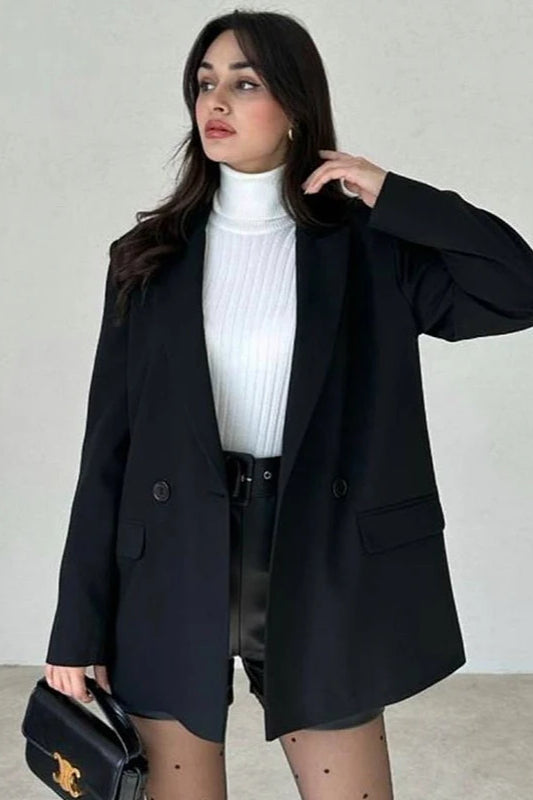 Double Breasted Casual Blazer
