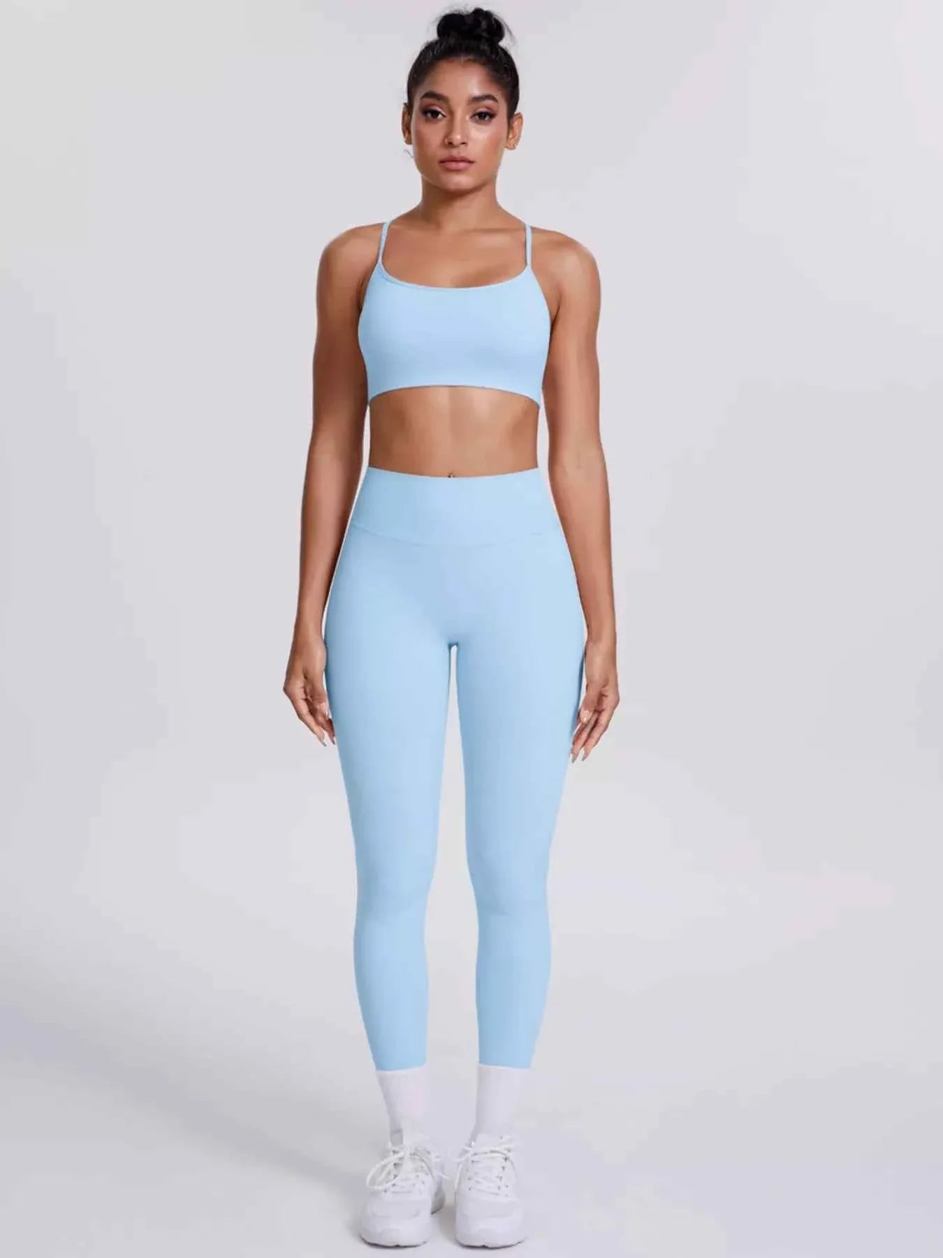 Criss-Cross Back Cami and Leggings Active Set