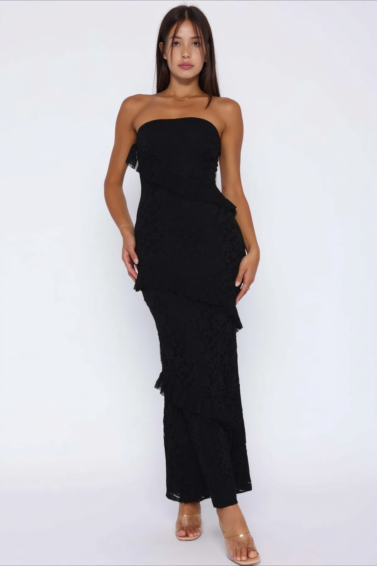 Strapless Maxi Tight Bodycon Dress