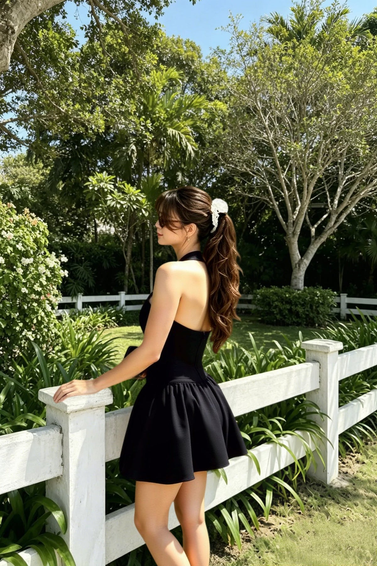 Lace V-Neck Long Sleeve Bodycon Maxi Dress - View 9