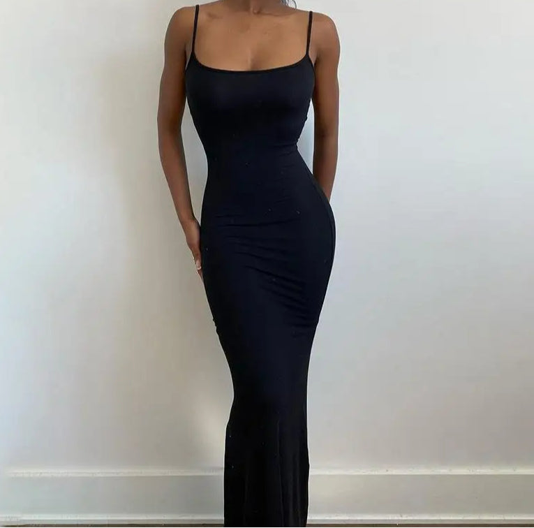 Satin Slip Backless Maxi Dress 2