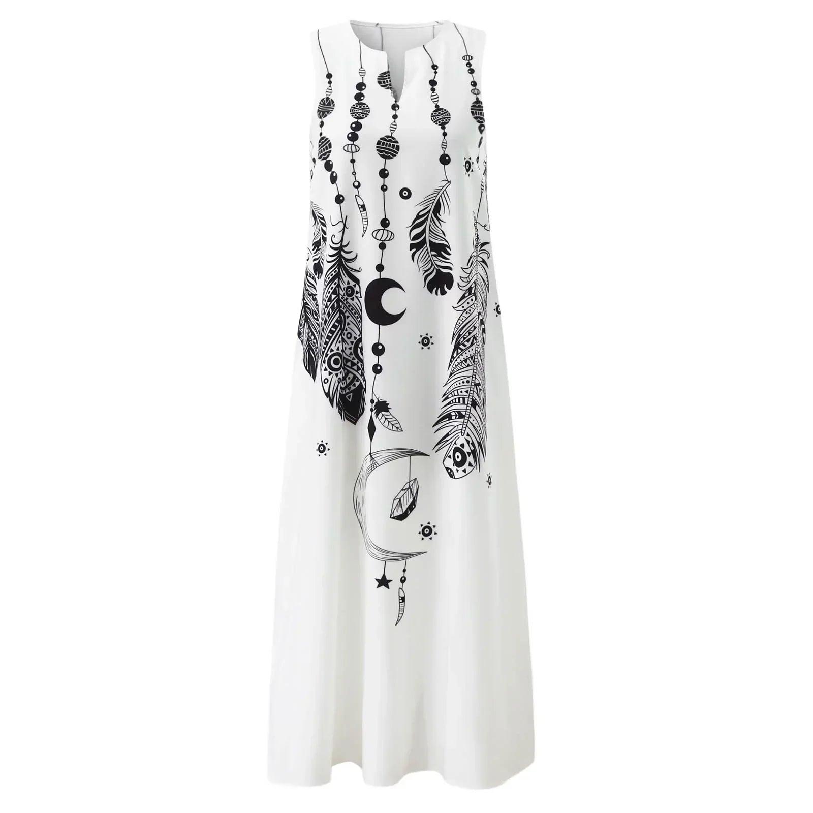 Luz Minimalist María Florales Summer Maxi Dress Chic Silhouette Collection