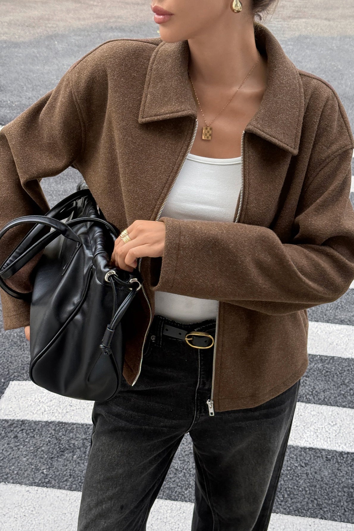 Casual Solid Color Long Sleeve Coat