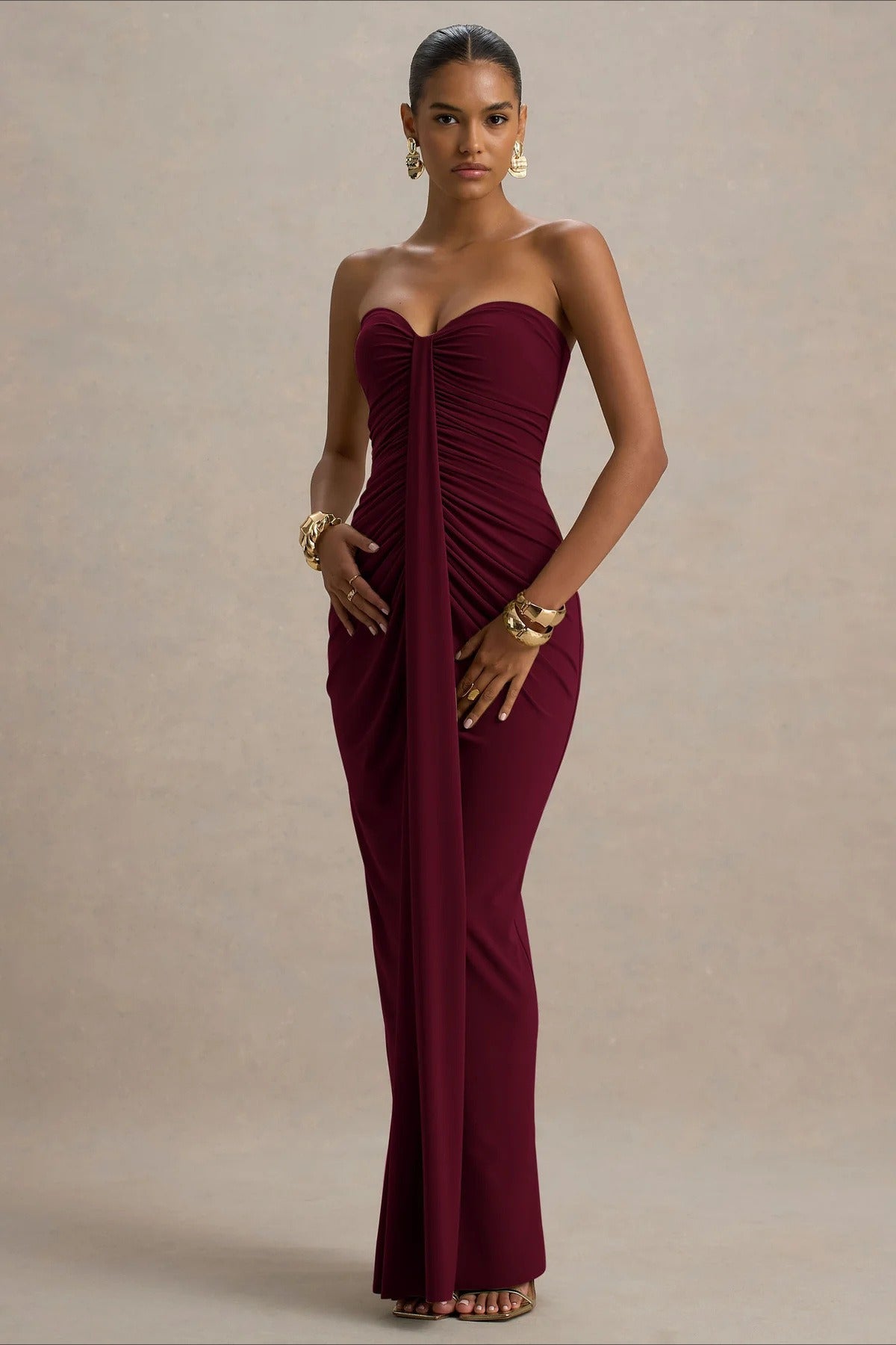 Elegant Ruched Party Dress