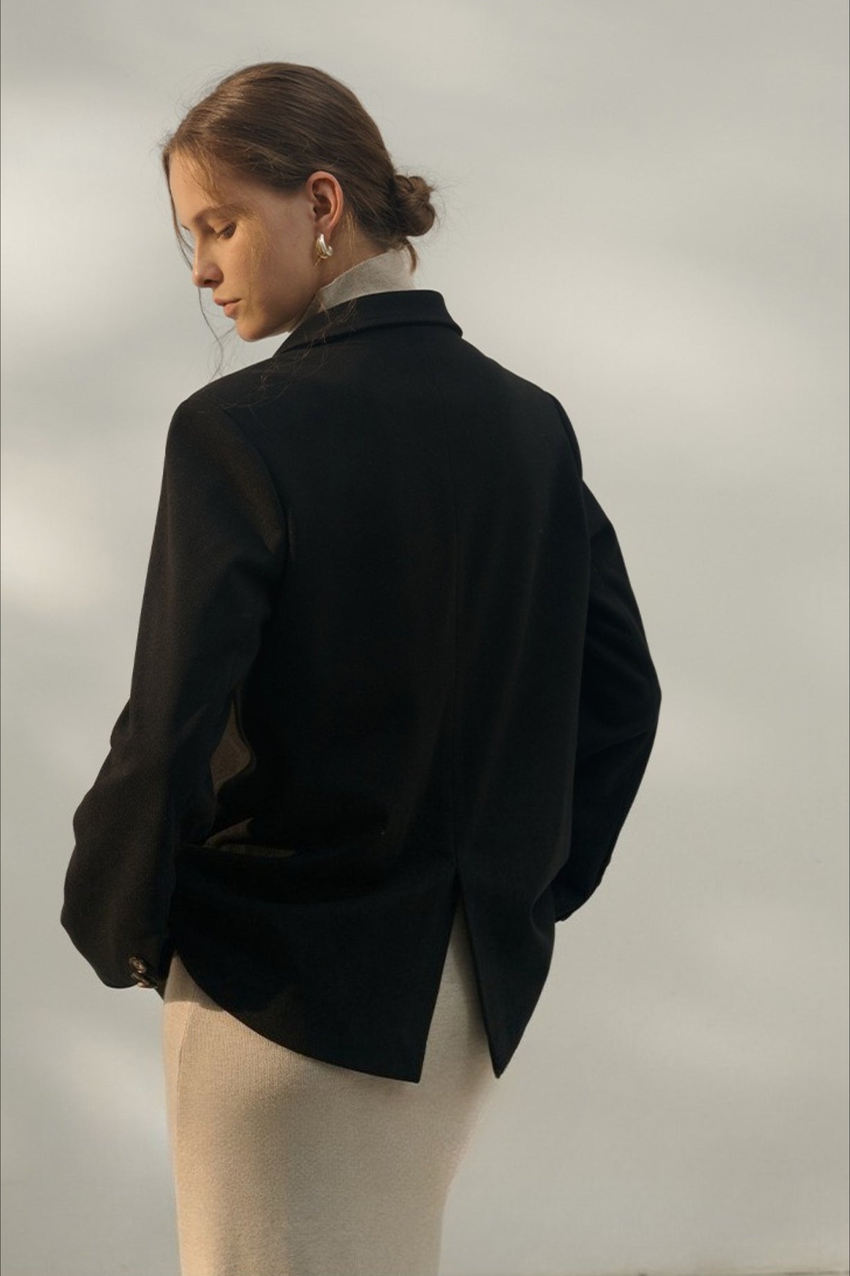 Vintage Inspired Solid Notch Lapel Blazer