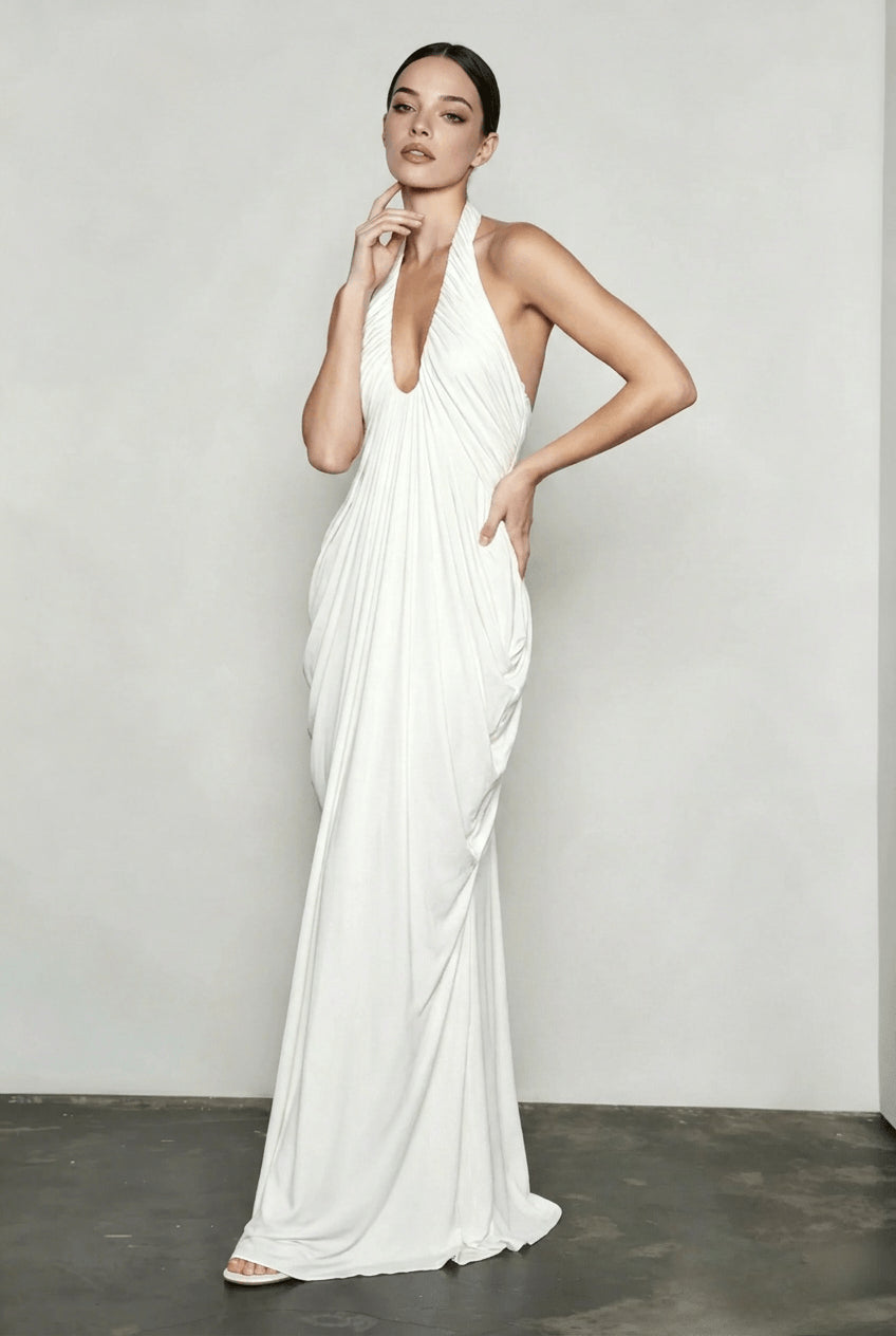 Backless Sheer Mesh Dress