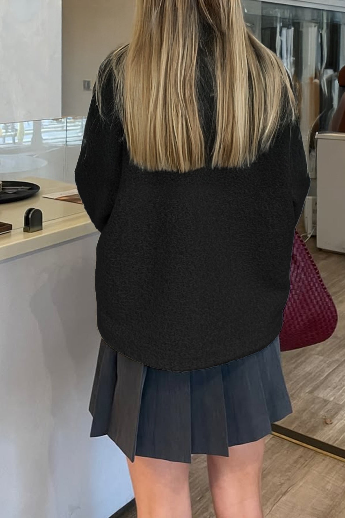 Casual Solid Color Long Sleeve Coat