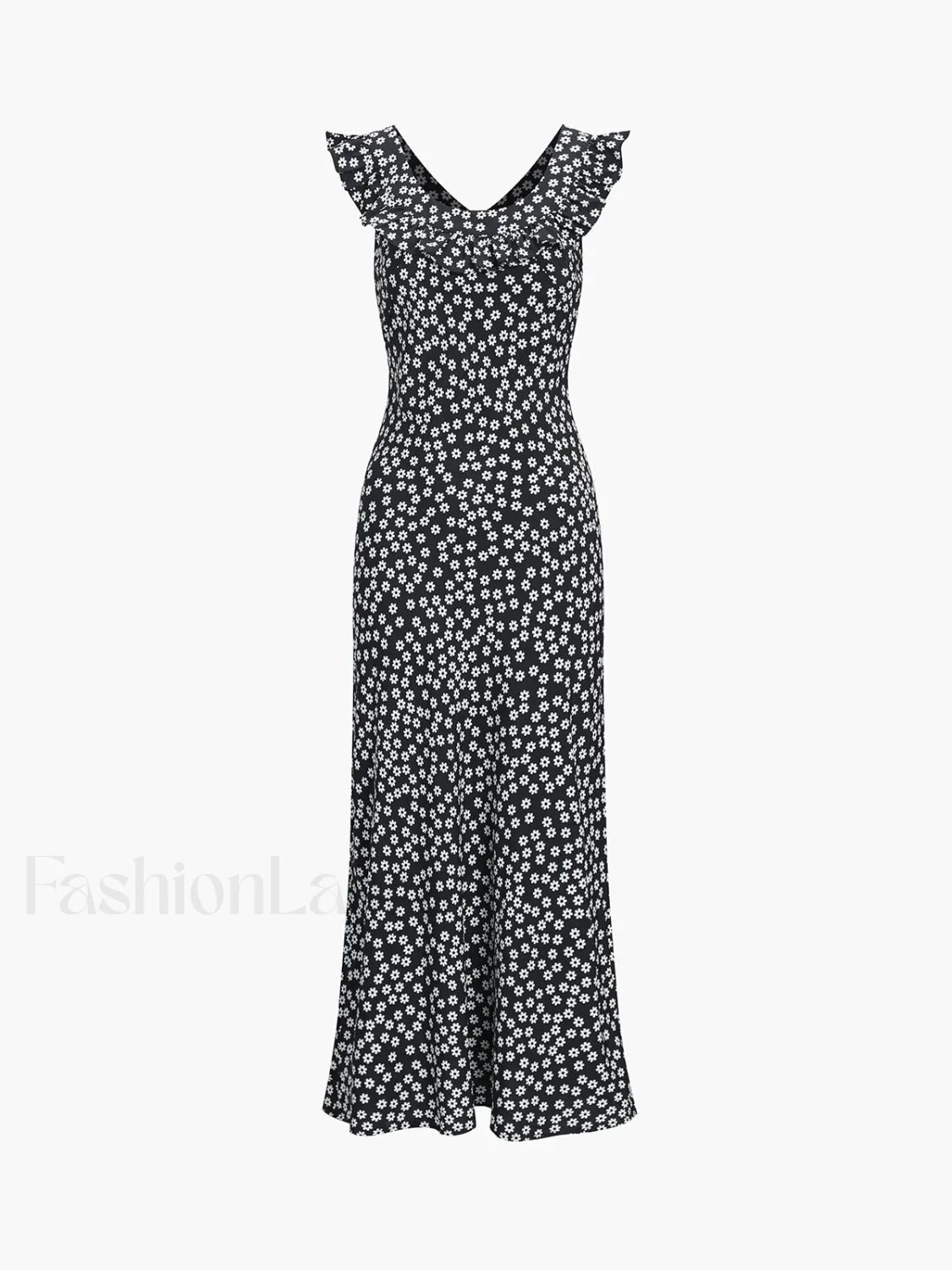 Daisy Floral Graceful Print Long Dress