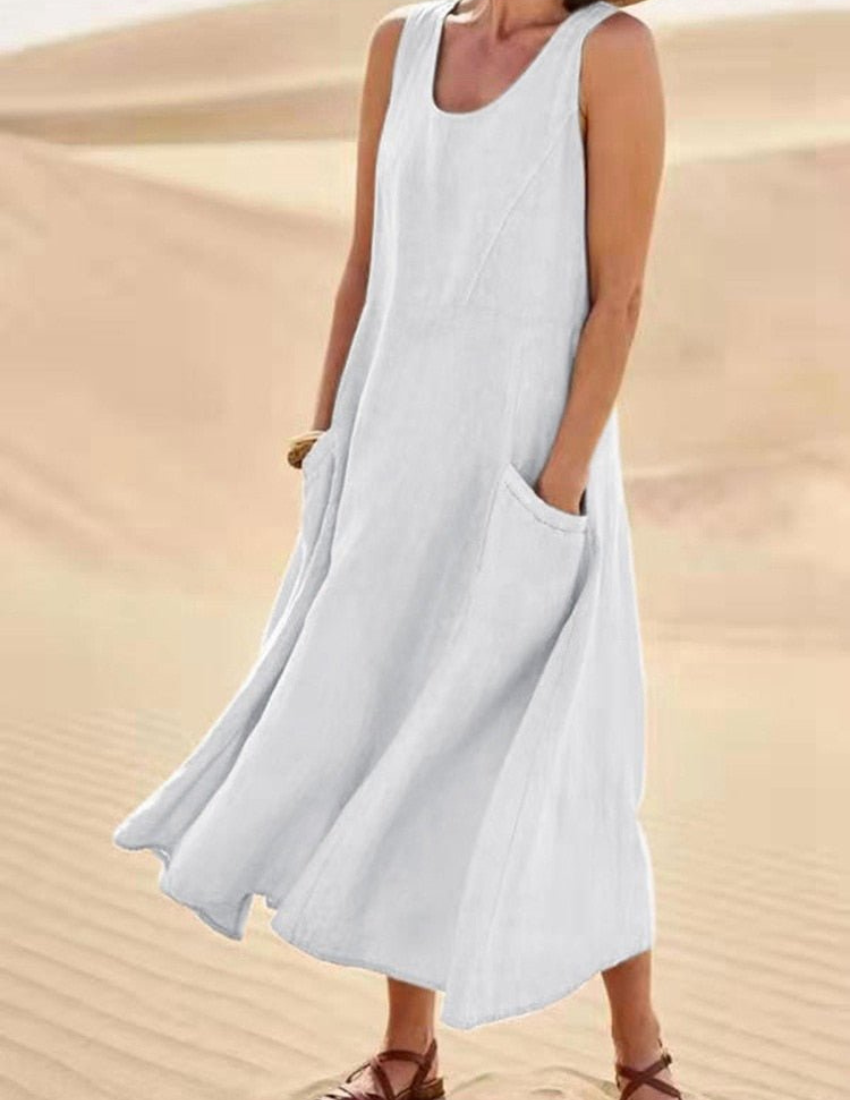 Chic Isabel Women's Airy Summer Midi Dress Statement Occasion Edit