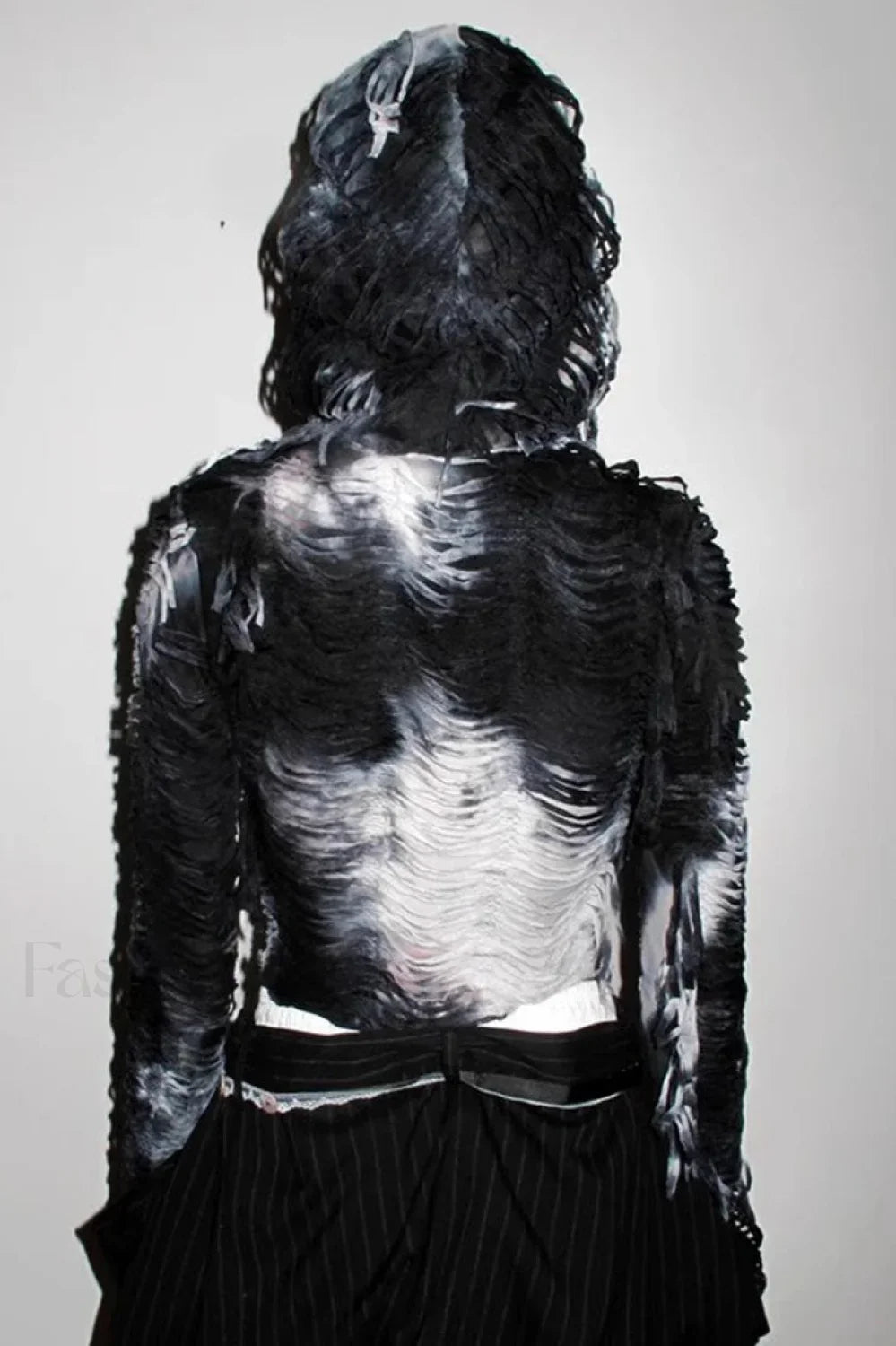 Dark Style Ruched Hoodie