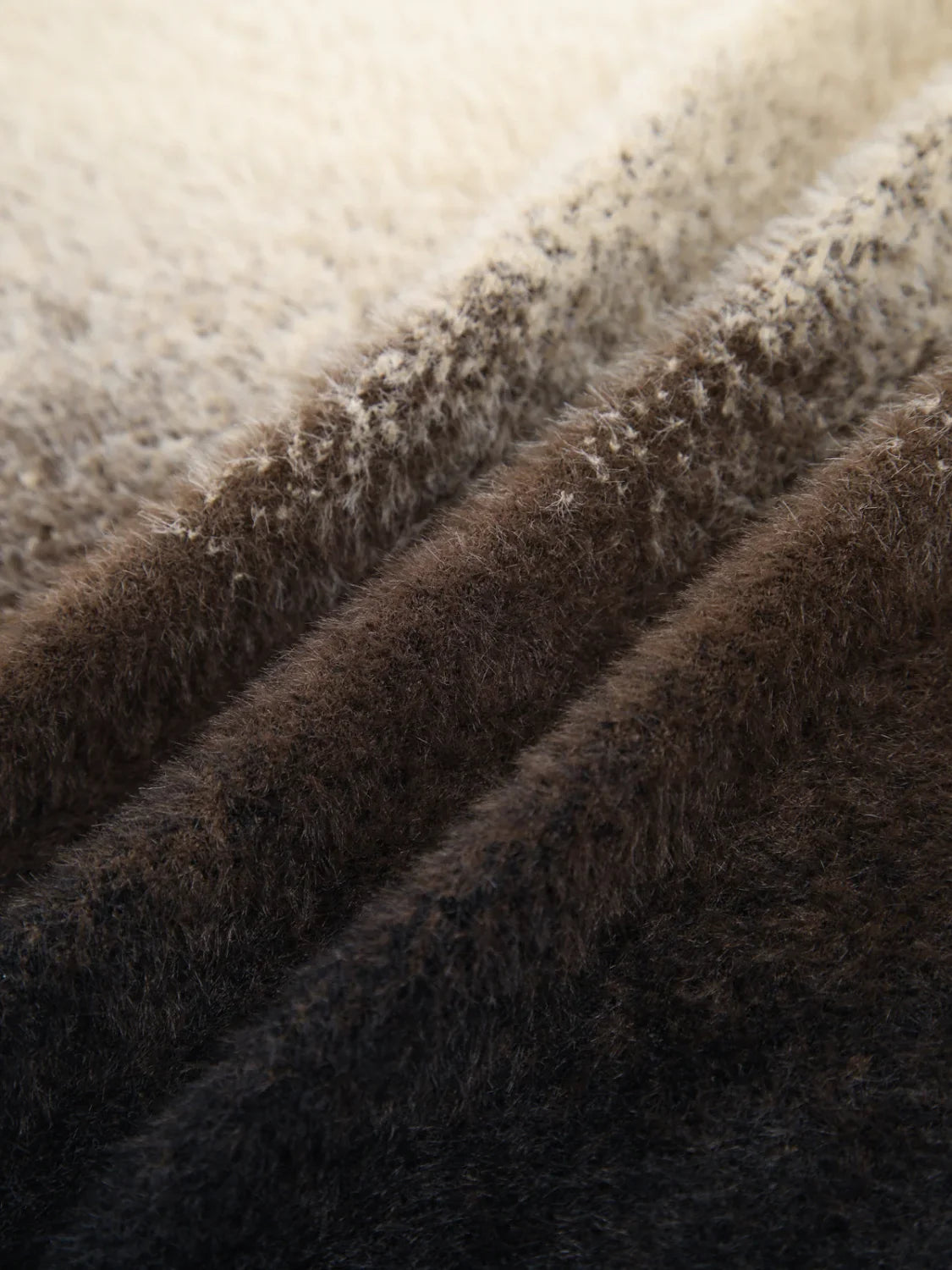 Dawn Ombre Fuzzy Trendy Off Shoulder Crop Sweater